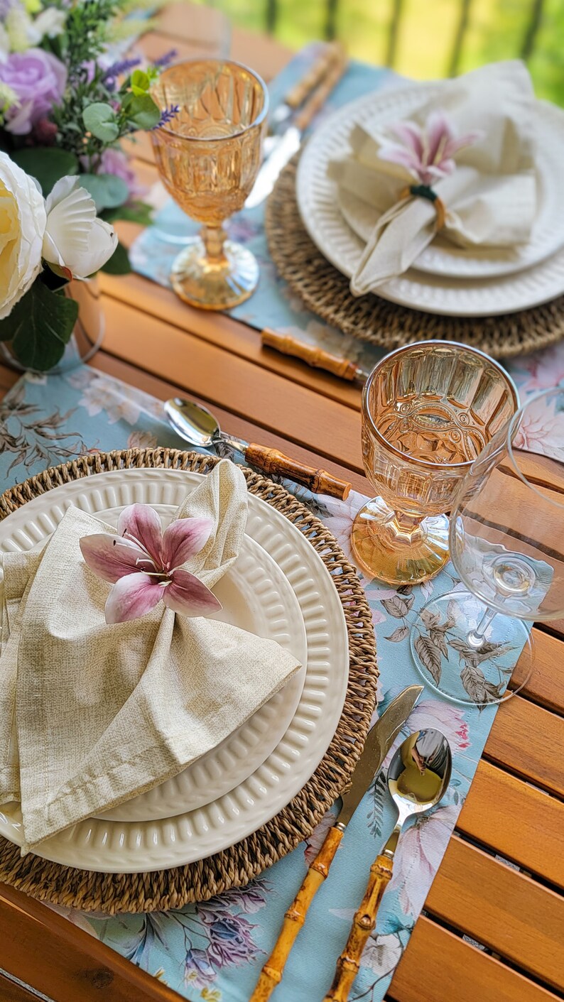 Linens In Table Setting Delicate Table Linen Kit. Create Your Tablescape With Our Placemat ...