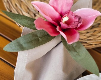 Cymbidium Orchid Napkin ring for dinner decor