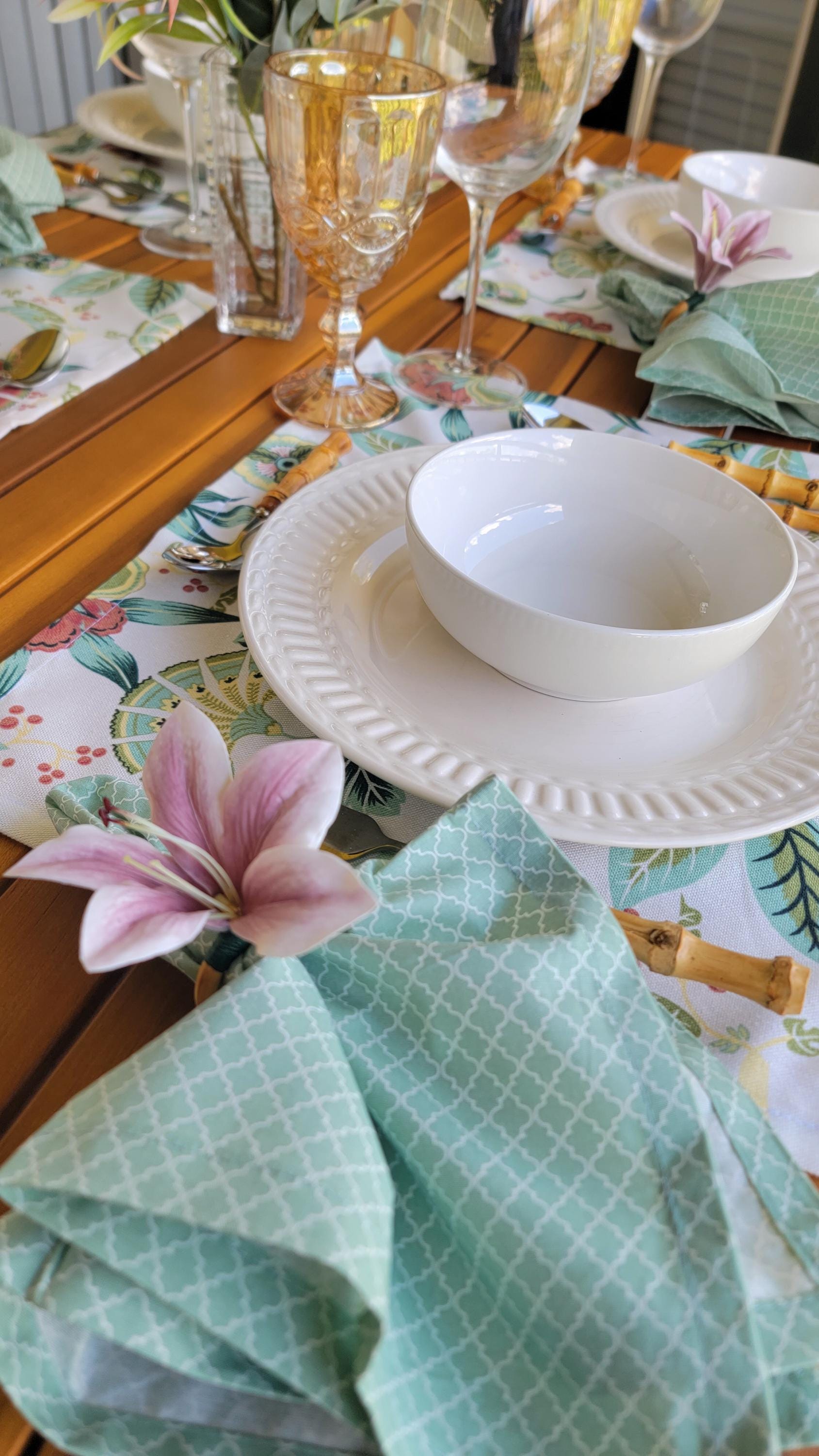 Candy Table Setting. Create Your Tablescape With Our Placemat, Napkin ...