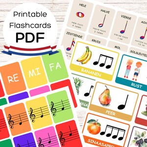 Schede didattiche musicali in olandese – Schede musicali stampabili (PDF per bambini e insegnanti)