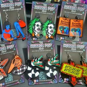 Strange and Unusual Large Ghost with the Most Earrings Pick Your Own Stainless Steel Backs Scary Halloween Classic Horror Movie Fan Gift Fun