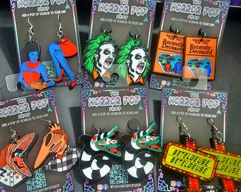 Strange and Unusual Large Ghost with the Most Earrings Pick Your Own Stainless Steel Backs Scary Halloween Classic Horror Movie Fan Gift Fun