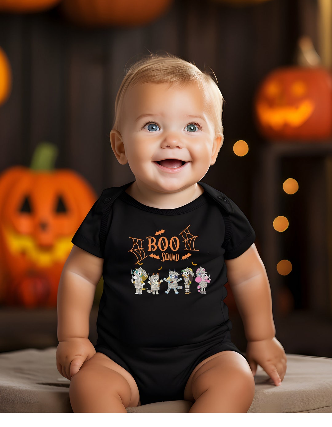 Infant Bluey Halloween Onesie Happy Halloween Onesie Trick or Etsy