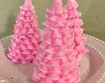 Barbie Pink Christmas  Tree Candles