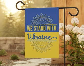Ukraine Garden Flag, We Stand With Ukraine House Banner, Ukrainian Yard Sign, Peace Dove Flag, Sunflower Outdoor Decor, Democrat Flags