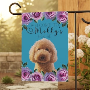 Pet Garden Flag, Custom Garden Flag, Dog Mom Gift, Dog Garden Flag, Custom Pet Portrait, Custom Dog Portrait, Customizable Flag, Yard Flag