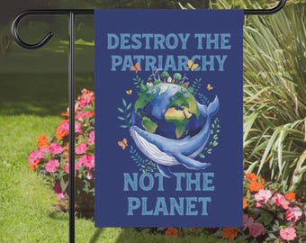 Environmental Garden Flag: Save the Planet Activist Sign