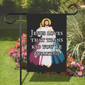 Trans Rights Are Human Rights Garden Flag: LGBTQ Pride Decor
