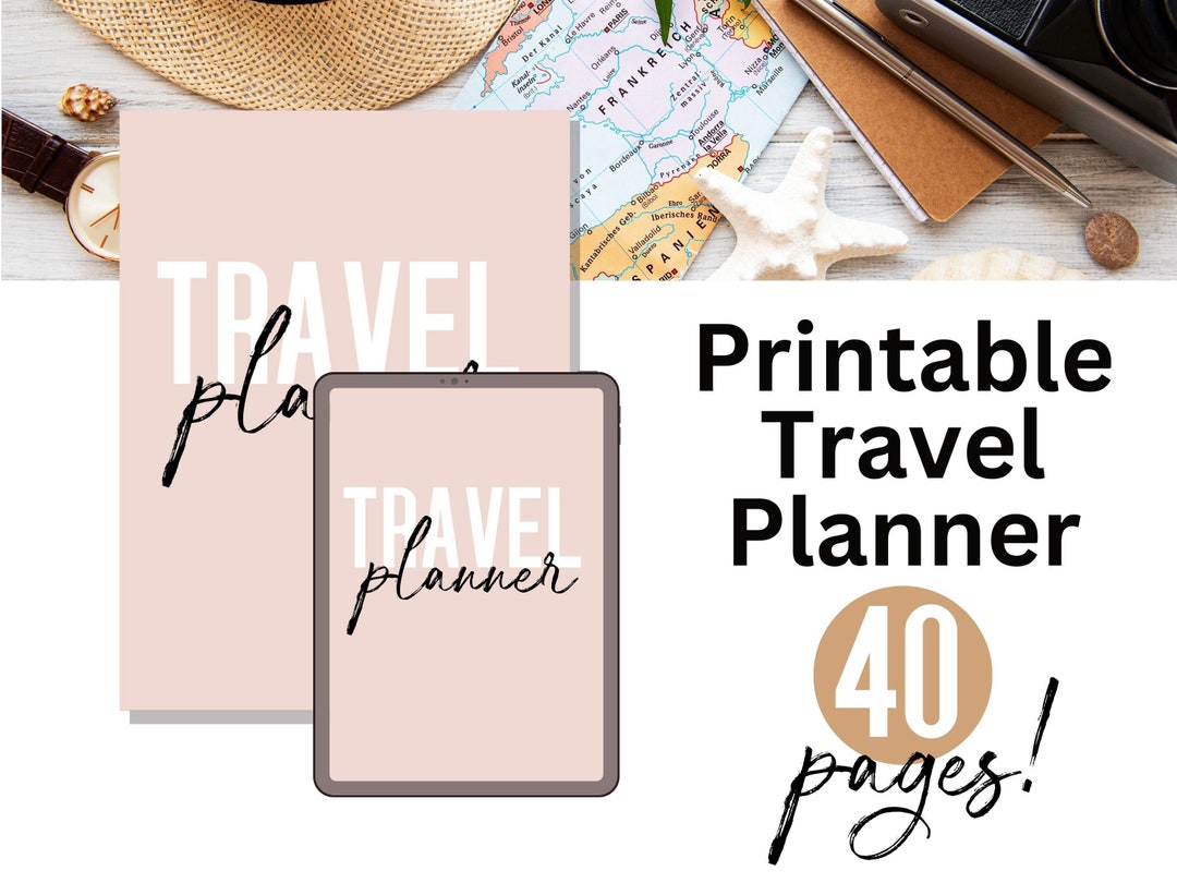 40 Page Travel Planner Printable, Trip Planner, Vacation Organizer ...