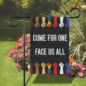 Democracy Garden Flag: Social Justice, Anti-Fascism Protest Banner