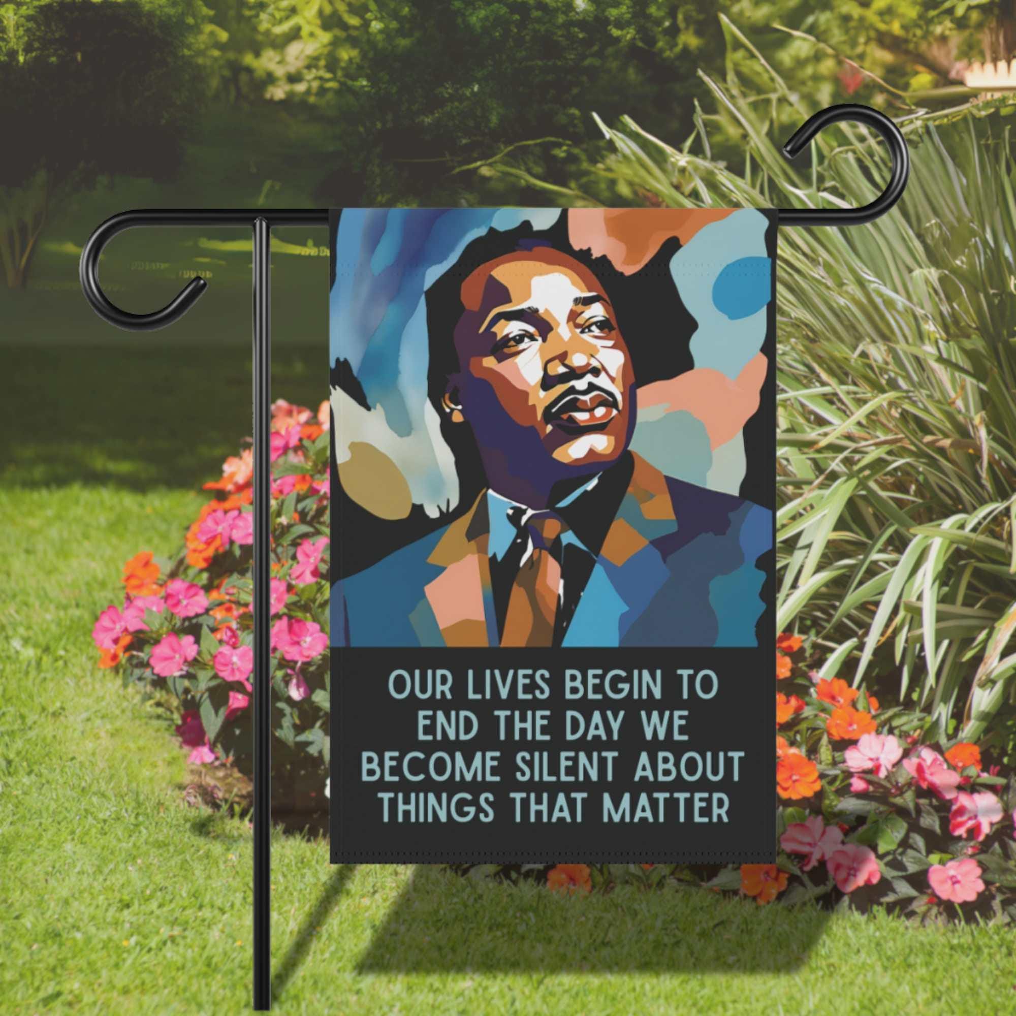 3drose Gartenfahne Martin Luther King – 30 X 45 Cm (12x18 Zoll), Aus Polyester, Einseitig Bedruckt, Für Mast Oder Wand
