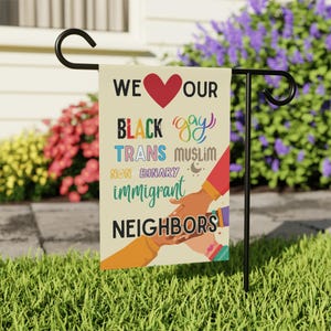 Inclusion Equal Rights Flag, LGBTQ Garden Flag, Kindness Matters Social Justice Feminist In This House Garden Decor Progressive Anti-Trump