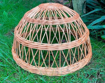 Klosz wiklinowy, Klosz do lampy wiszącej, pleciona lampa wisząca, lampa wisząca, lampa sufitowa rattanowa, lampa wisząca, ręcznie robiona, boho