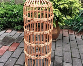 eco frienldy tall wicker lampshade handmade woven chandelier natural rattan pendant light boho hanging pendant lamp wicker lamp shading