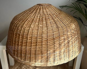 Bambus Pendelleuchte Rattan Lampenschirm Korb Hängeleuchte umweltfreundlich gewebten Vintage-Stil Lampenschirm Kücheninsel Pendelleuchte