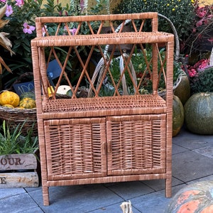 wicker cabinet with doors boho furniture handmade rattan chest with drawers wicker nightstand bedside table rattan shelf bookcase shoe rack