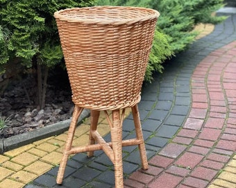 natural wicker fruit storage basket, eco-friendly handmade wicker basket, woven rattan baguette storage basket