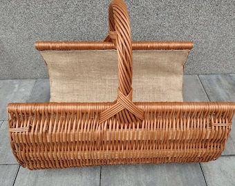 Wrenbury Panier à bûches pour poêle à bois d'intérieur - 30 cm - Panier de rangement rond