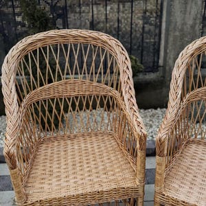 natural patio chair, rustic wicker chair, outdoor patio furniture, rattan accent chair, vintage style patio chairs, ecofriendly garden chair image 3