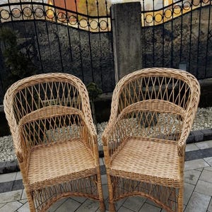 natural patio chair, rustic wicker chair, outdoor patio furniture, rattan accent chair, vintage style patio chairs, ecofriendly garden chair image 1