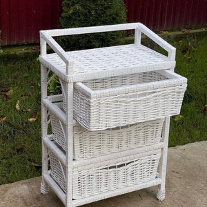 Wicker dresser, unique chest of drawers, chest of drawers, wicker chest, small chest of drawers wood, ecofriendly, small chest of drawers