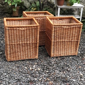 organisateur écologique en osier, panier à linge en osier naturel fait main, rangement pour boîte à jouets, boîte en rotin, porte-linge, panier de rangement pour boîte de livres