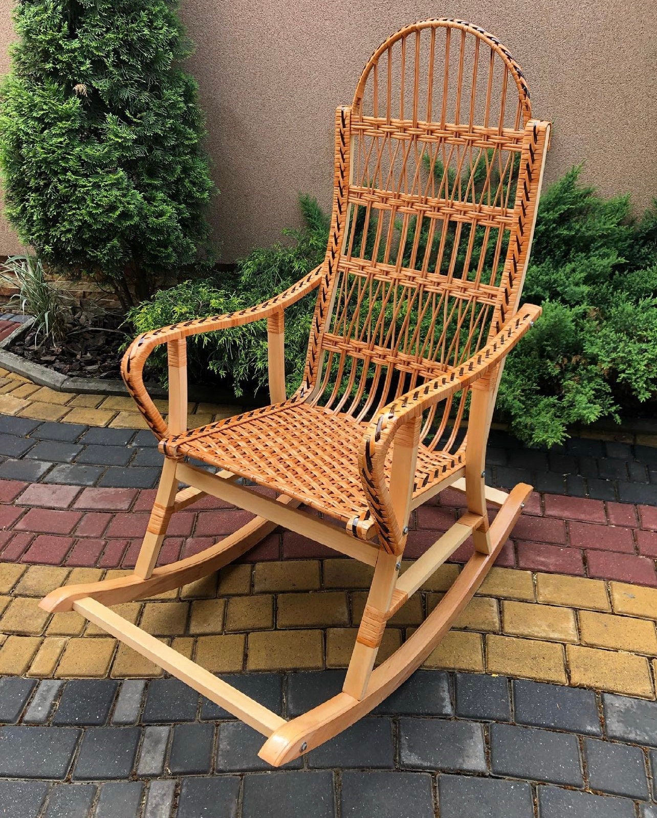 Cane wicker rocking chair discount