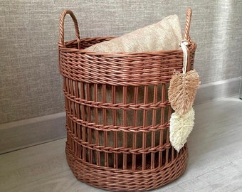 wicker Laundry basket holder willow laundry basket organizer wicker basket large toy storage basket laundry hamper