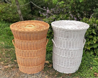 wicker laundry basket, laundry basket holder, laundry hamper, ecofriendly laundry basket organizer, handmade large storage basket