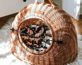 Wicker basket, Pet Carrier, Dog basket, Cat house indoor, Outdoor cat house, Cat house, Pet storage basket