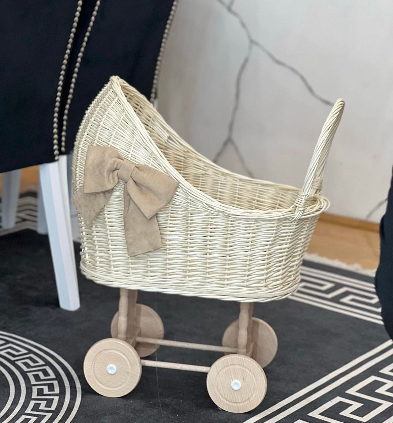 White Wicker Doll Pram Doll Stroller Baby Wicker Stroller Wood Baby Doll Carriage Buggy Baby Girl Gift Doll Trolley Ecofriendly Etsy Australia