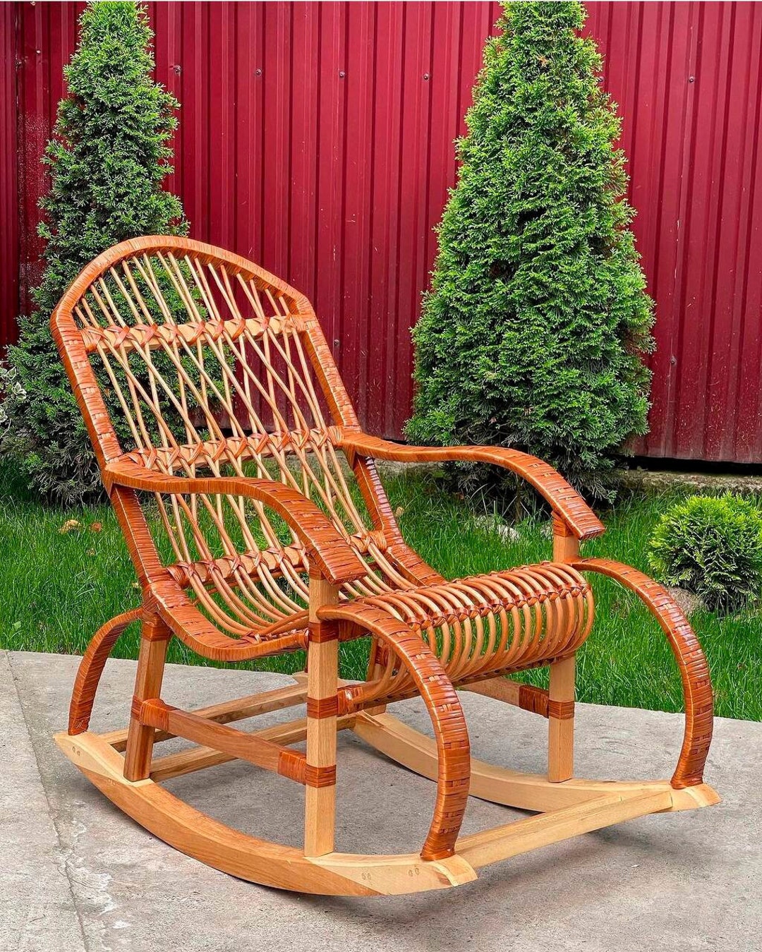 Children's Rocking Chair Made of Vines, Swing Chair, Childs Wicker