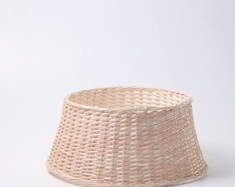 Jupe Tressée En Osier Gris Pour Base De Sapin De Noël  78 Cm Decoration De Fete Et Panier Decoratif 98499598