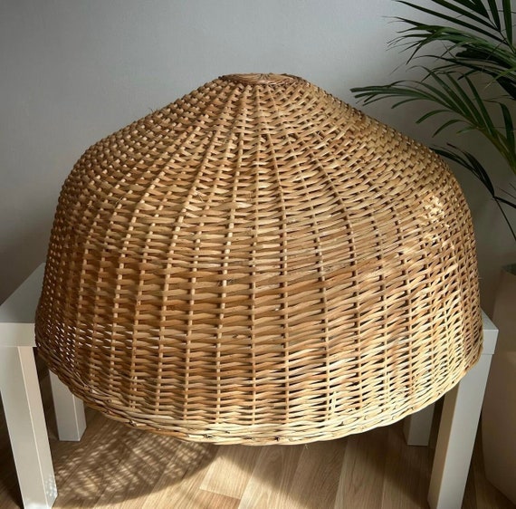 Bamboo Pendant Light Rattan Lampshade wicker hanging light eco-friendly woven vintage style lampshade kitchen island pendant light