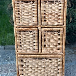 natural wicker chest of drawers boho dresser wicker chest rattan dresser ecofriendly boho furniture mid century dresser chest of 5 drawers