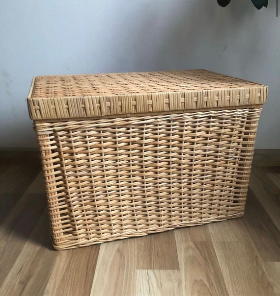 Wicker Wäschekorb Organizer, Wäschekorb, Weidendekor, umweltfreundlich, Wäschekorb, Wäsche Aufbewahrungskorbhalter