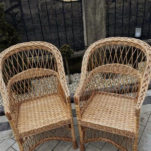natural patio chair, rustic wicker chair, outdoor patio furniture, rattan accent chair, vintage style patio chairs, ecofriendly garden chair image 4
