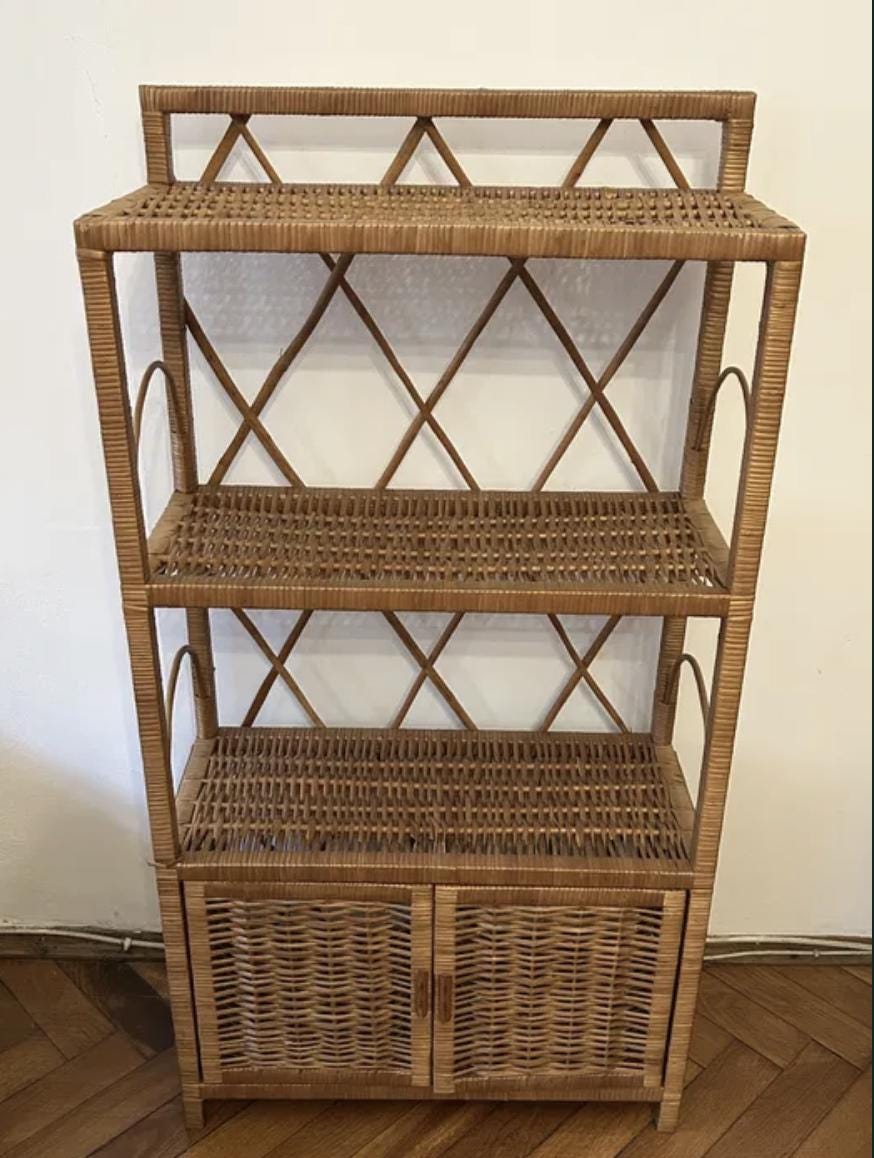 Rattan bookcase - Etsy 日本