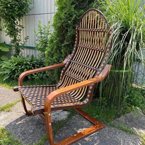 Lounge chair, outdoor patio chairs, fireplace chair, vintage armchair, wicker chair, rattan chair, wood lounge chair, cigar lounge chair