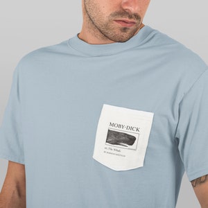 Moby Dick Pocket Book Tee - Moby Dick Shirt - Book T-shirt -Literary Gift - Bookish Gift