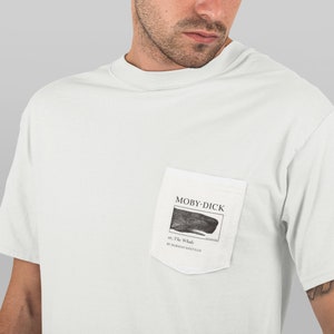 Moby Dick Pocket Book Tee - Moby Dick Shirt - Book T-shirt -Literary Gift - Bookish Gift