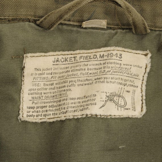 Vintage us army m-1943 m43 field jacket 1940s ww2… - image 5
