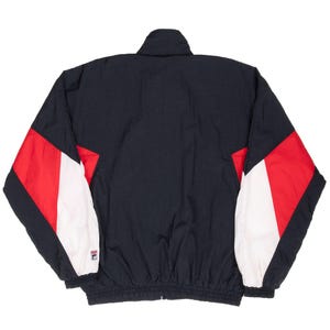 Vintage fila black windbreaker jacket 1990s medium immagine 3