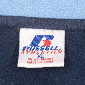 Vintage ncaa unc north carolina russell pullover fleece jacket xl 1990s image 4