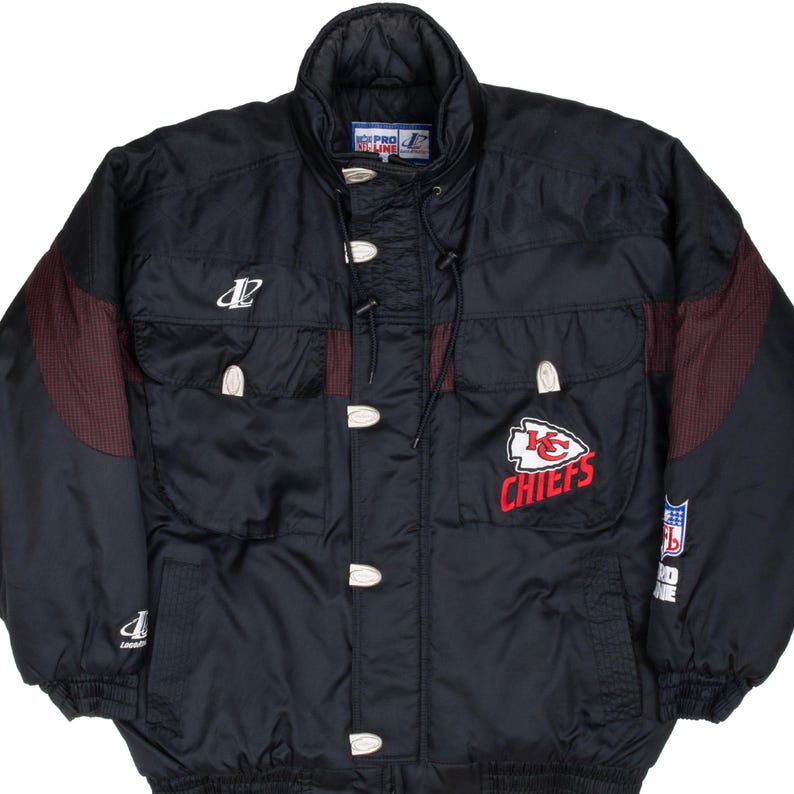 Vintage Proline NFL Kansas City Chiefs Logo sportliche schwere Jacke 1990er Jahre Größe XL Bild 1
