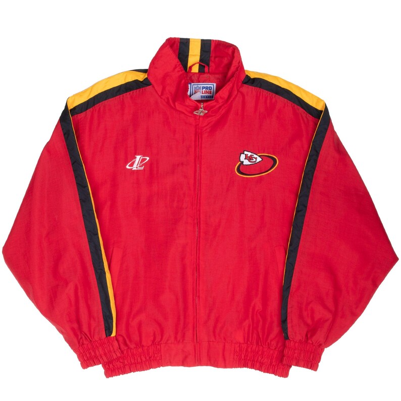 Vintage nfl kansas city chiefs logo athletic windbreaker jacket 1990s large image 2