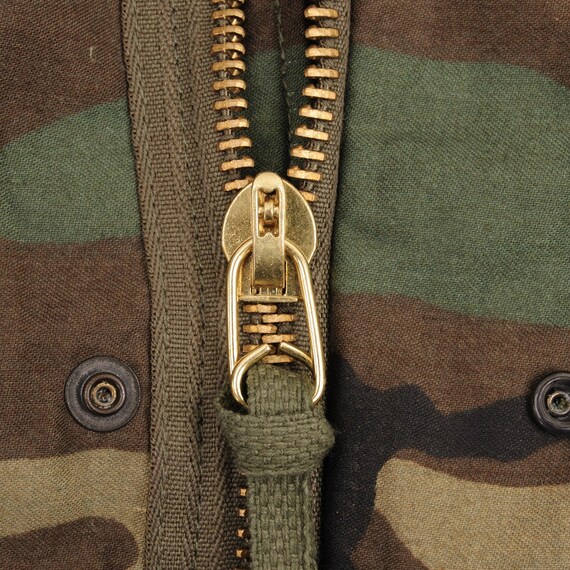 Vintage us army m65 woodland camo field jacket 19… - image 6