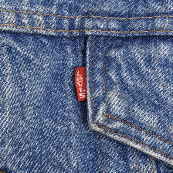 Vintage levis sherpa trucker denim jacket 2 pocke… - image 6