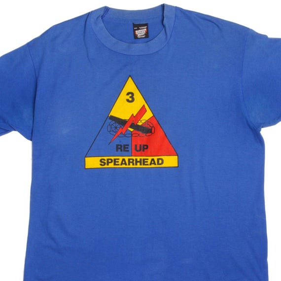 Vintage military 3rd armored division spearhead tee shirt 1990s size xl