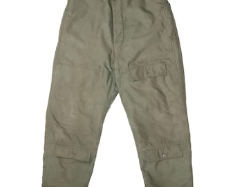 Pantalones de vuelo vintage USAAF forrados de piel, tipo A-10, de la época de la Segunda Guerra Mundial, talla 42.